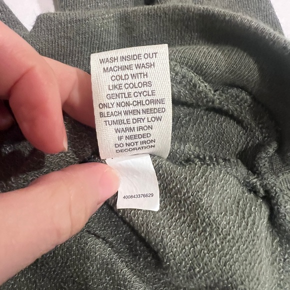 Y2K Mudd Olive Green Floral Long Sleeve Zip Up Vintage Crop Hoodie Womens Size L - Picture 5 of 8